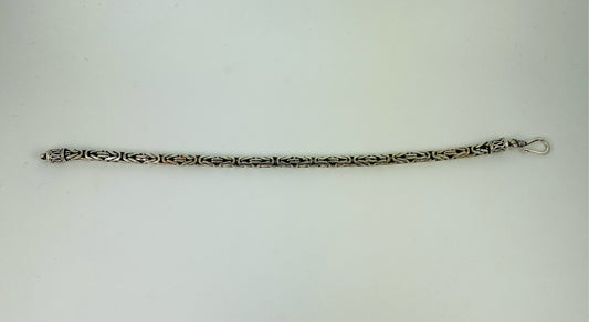 Sterling Silver Byzantine Bracelet 8”