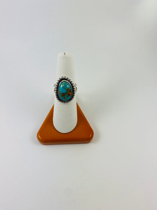 Sterling Silver Turquoise Ring Size 8 1/2