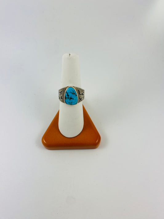 Sterling Silver Turquoise Ring Size 9 1/2